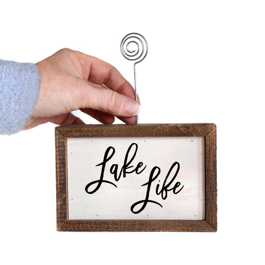 6X4 Tabletop Picture Frame Block - Lake Life