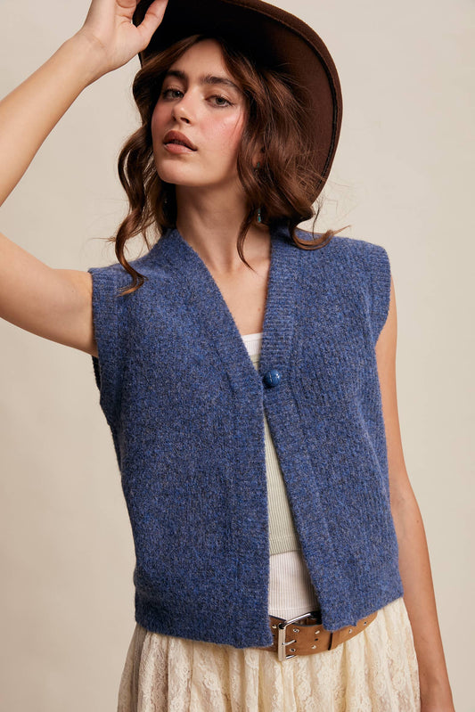 Cozy Knit Button Vest