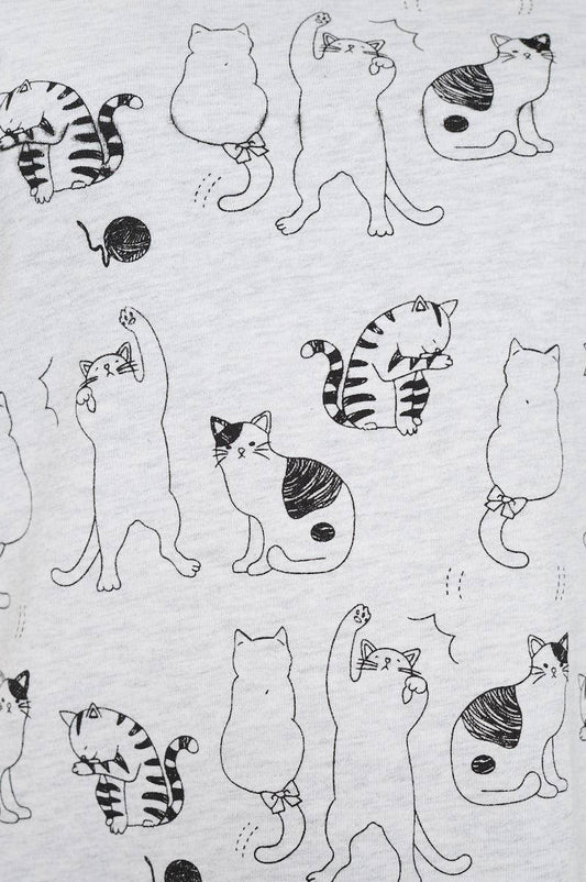 ALL OVER CAT PRINT T-SHIRT