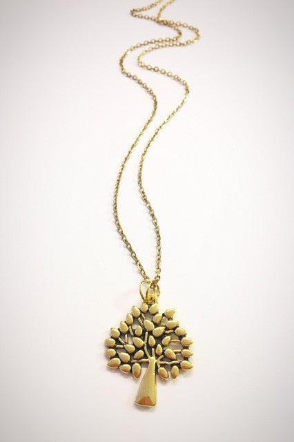 Leafy Tree Pendant Necklace