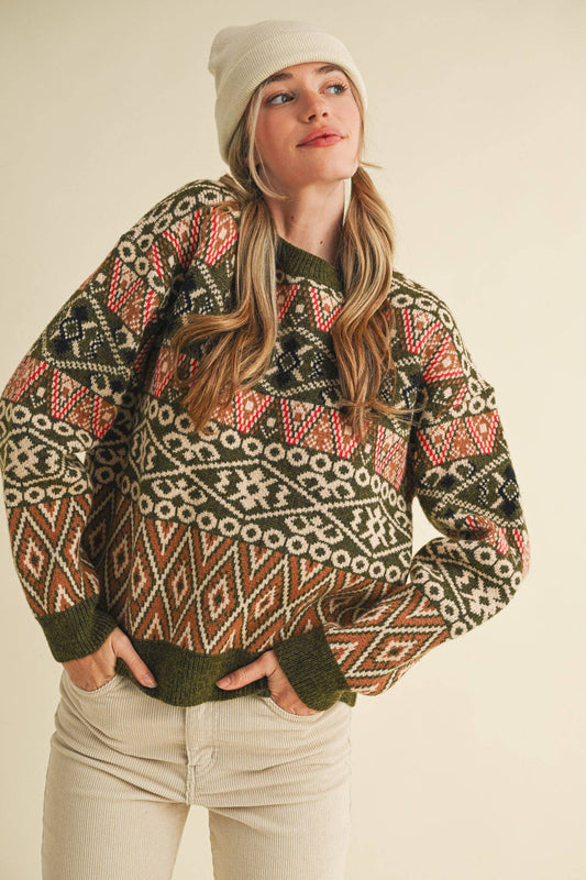 FAIR ISLE SWEATER PULLOVER