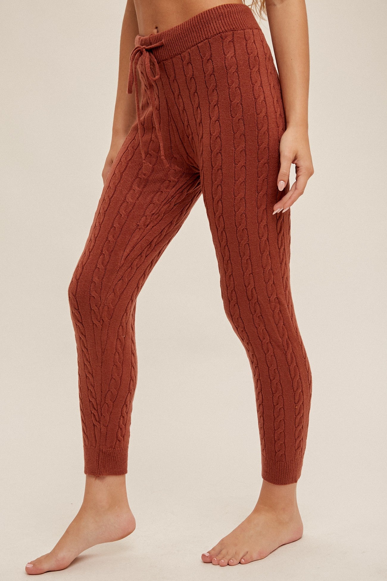 Cable-Knit Sweater Leggings