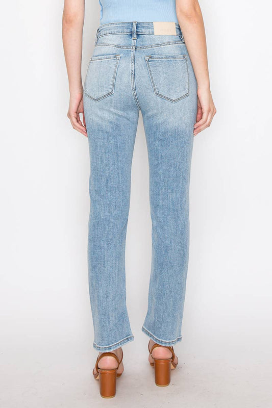 HIGH RISE STRAIGHT LEG JEANS