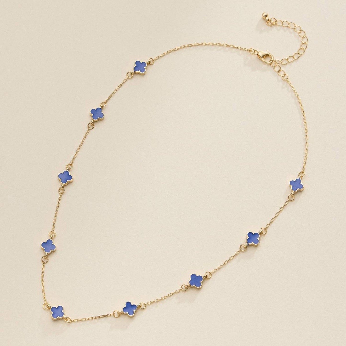 Enamel Clover Chain Necklace
