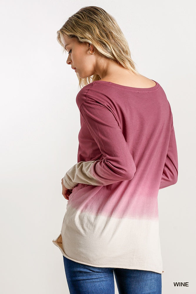 Ombre Long Sleeve Top