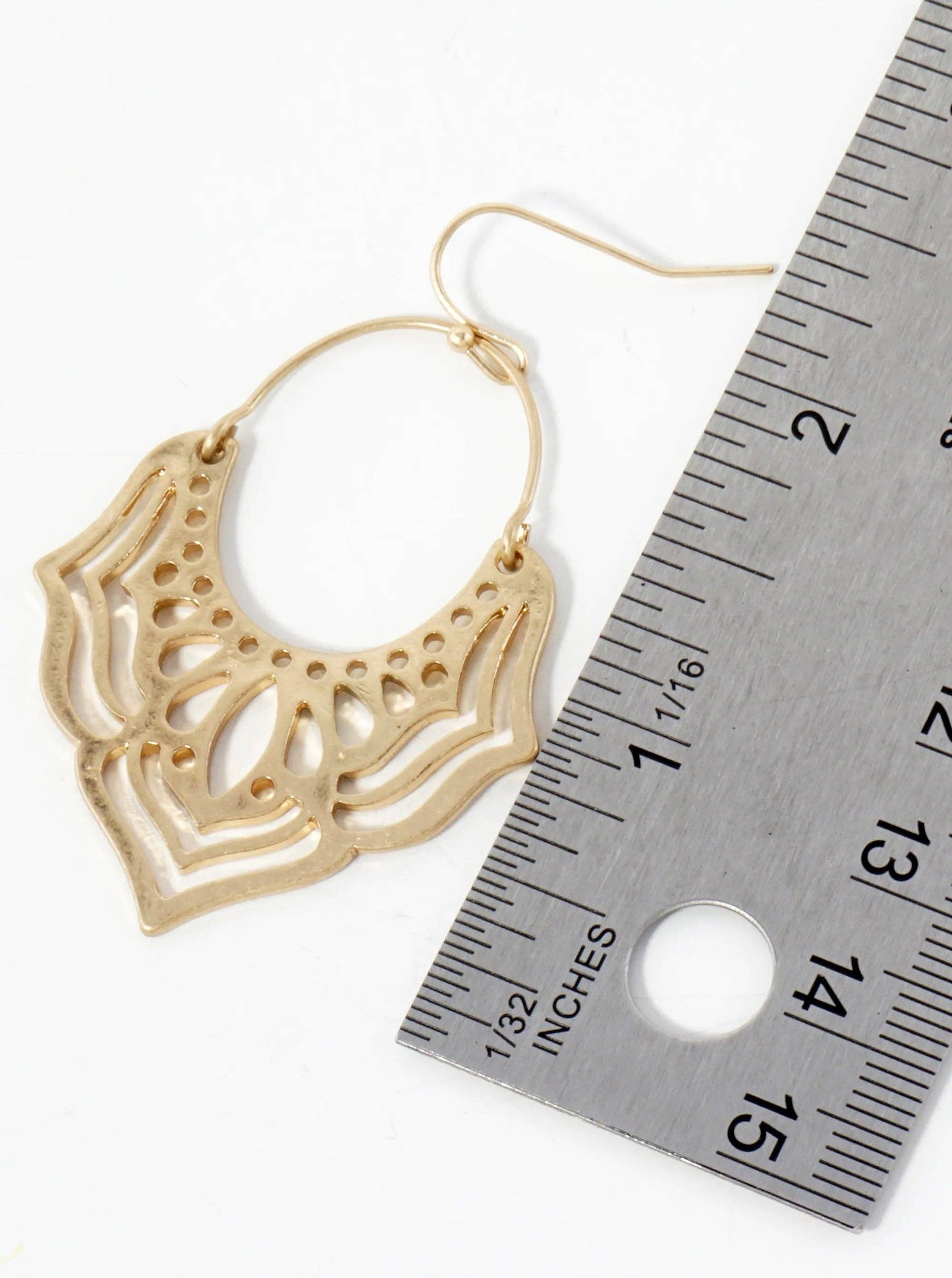 Metal Filigree Dangle Drop Earrings
