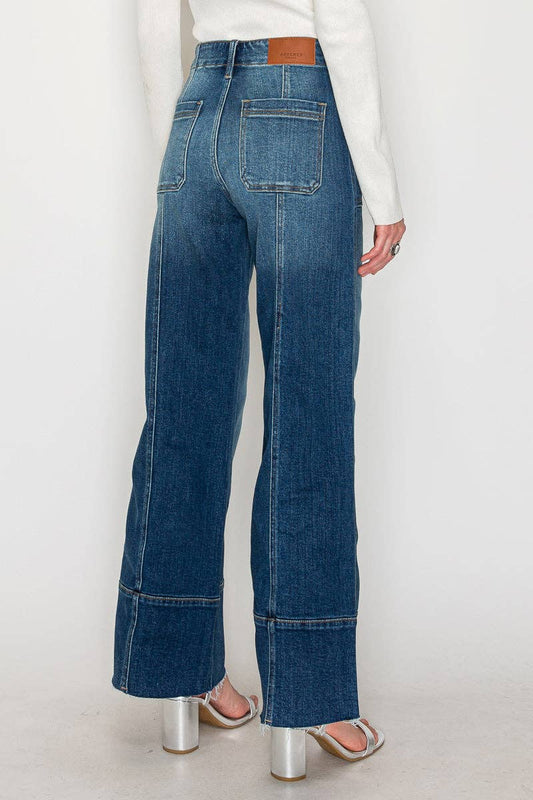 ECO FRIENDLY FABRIC TUMMY CONTROL PALAZZO JEANS