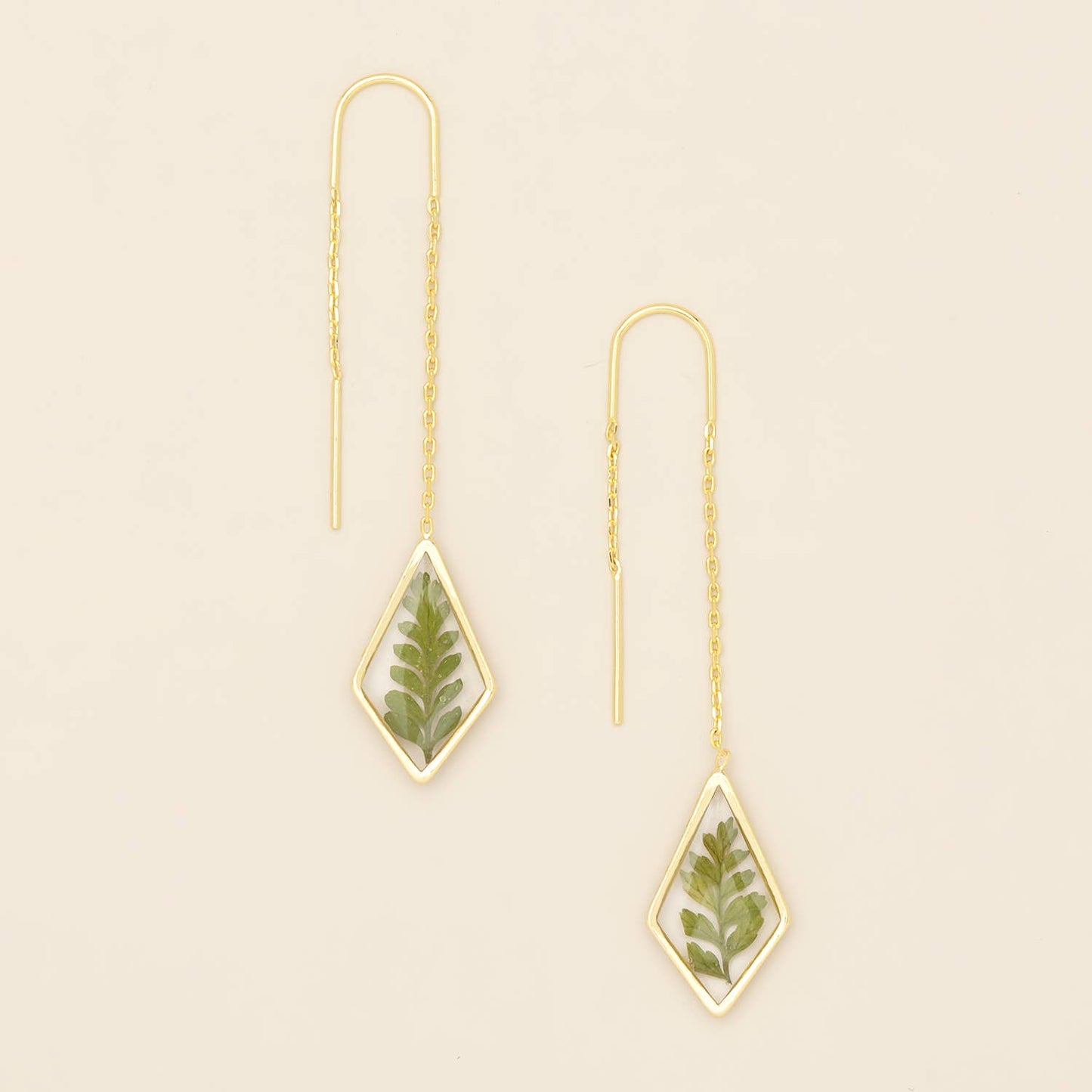 Pressed Flower Thread Earring