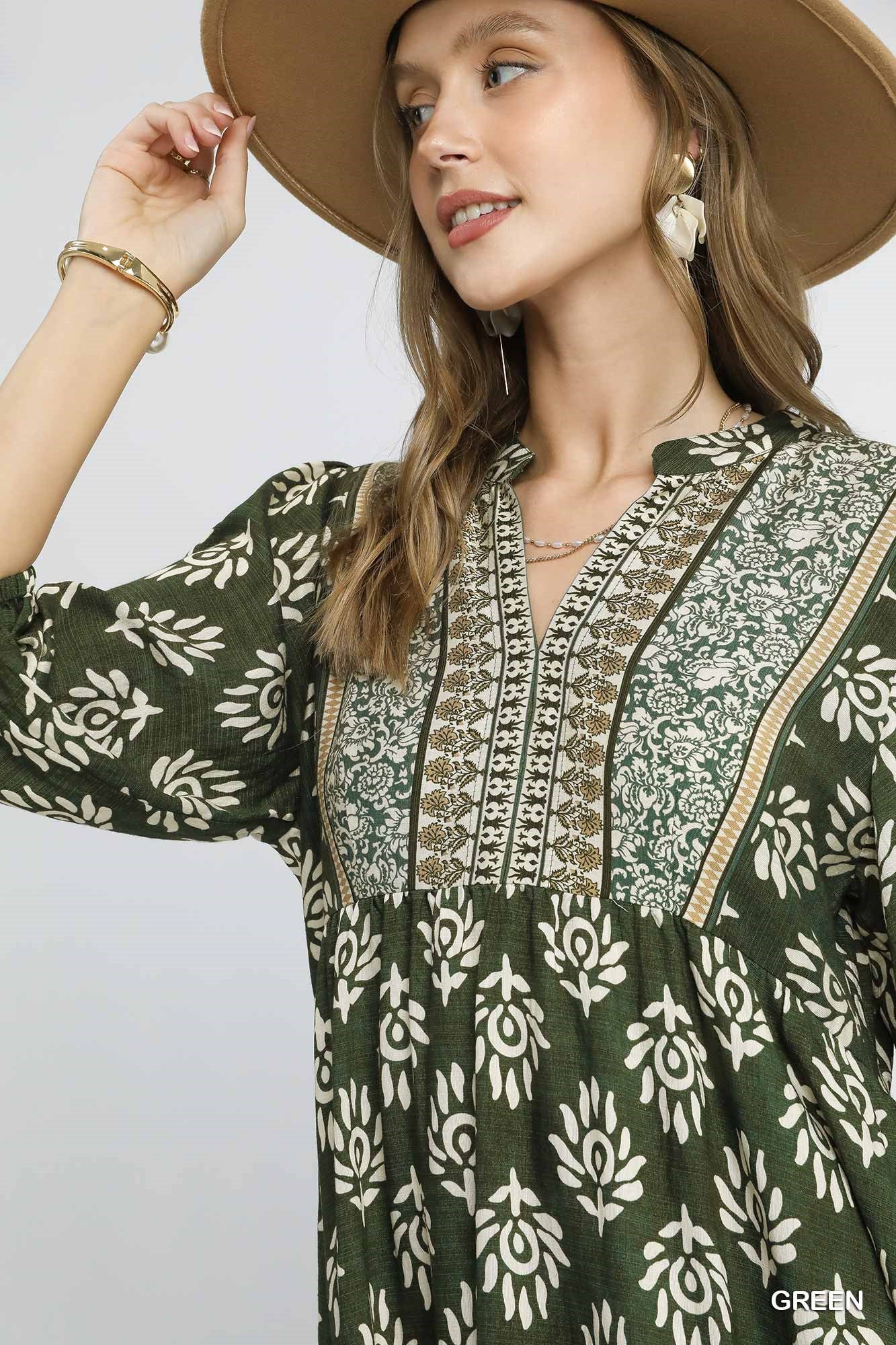 Abstract Border Dress