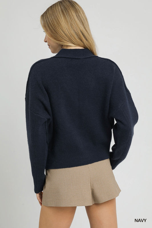 Button Front Knit Cardigan
