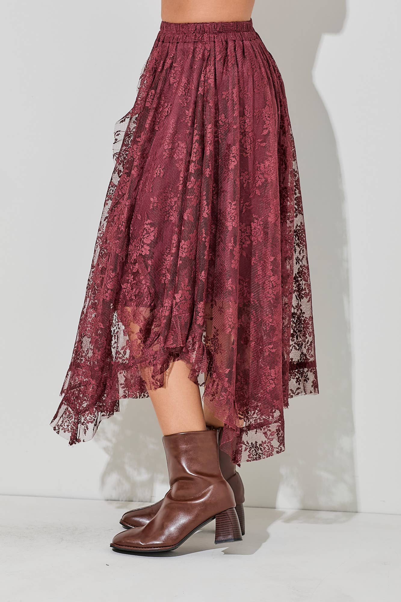 TEXTURED MIDI SKIRT