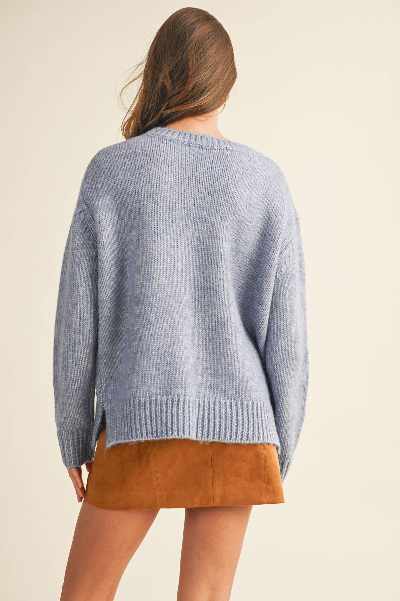FRONT PATCH POCKET SWEATER TOP