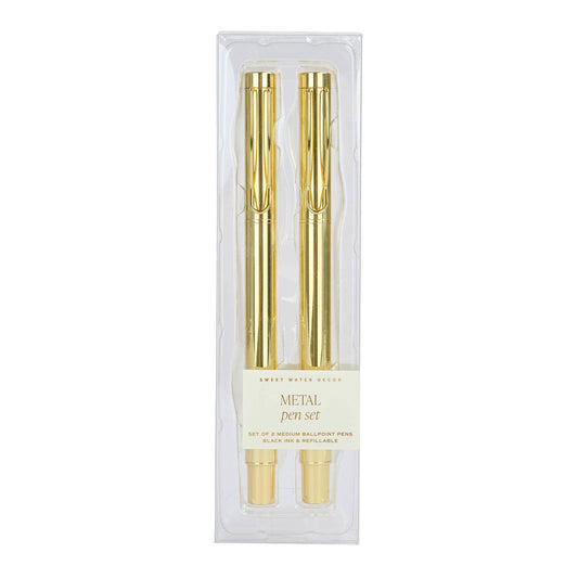 Gold Metal Pen Set