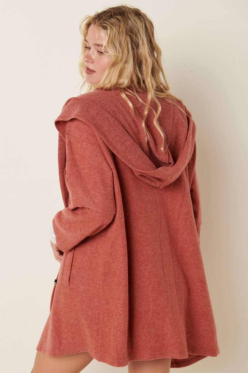 Hooded Double Breast Lightweight Jacket