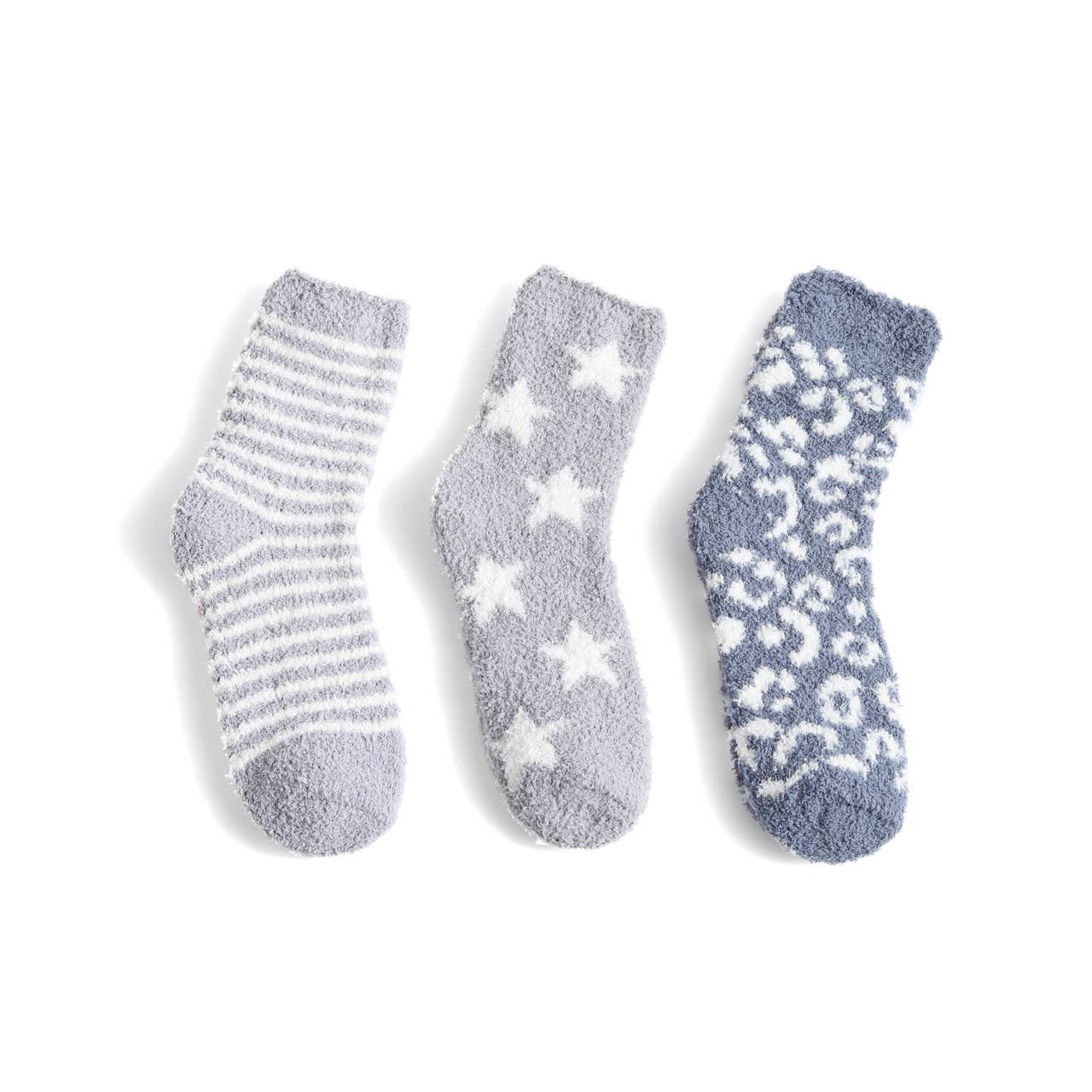 Ladies Fuzzy Socks - 3 pair Set