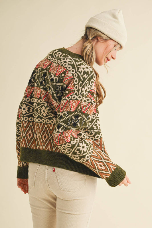 FAIR ISLE SWEATER PULLOVER