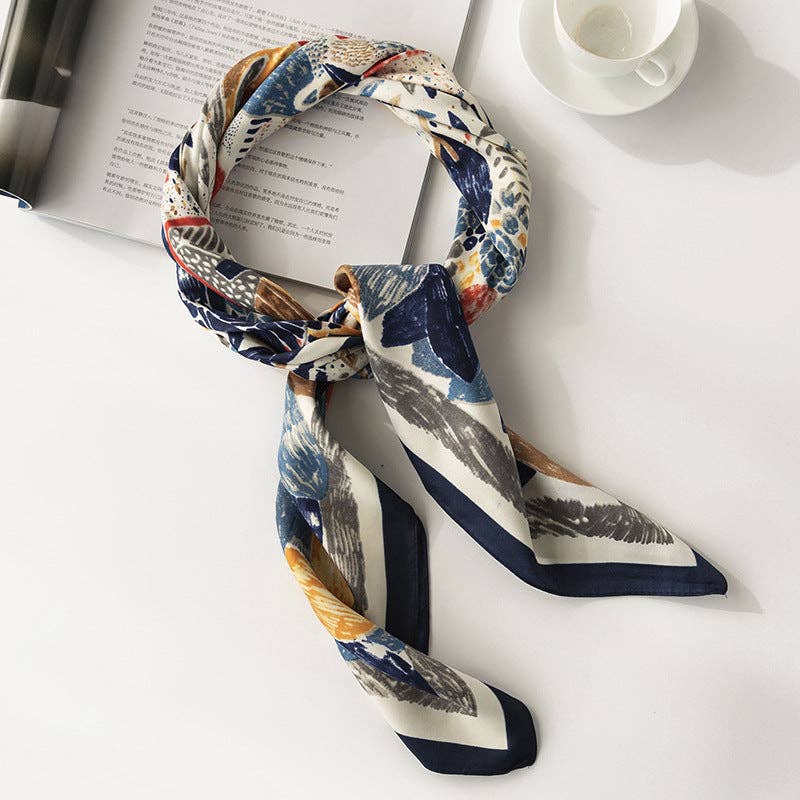 Graffiti Floral Pattern Square Scarf