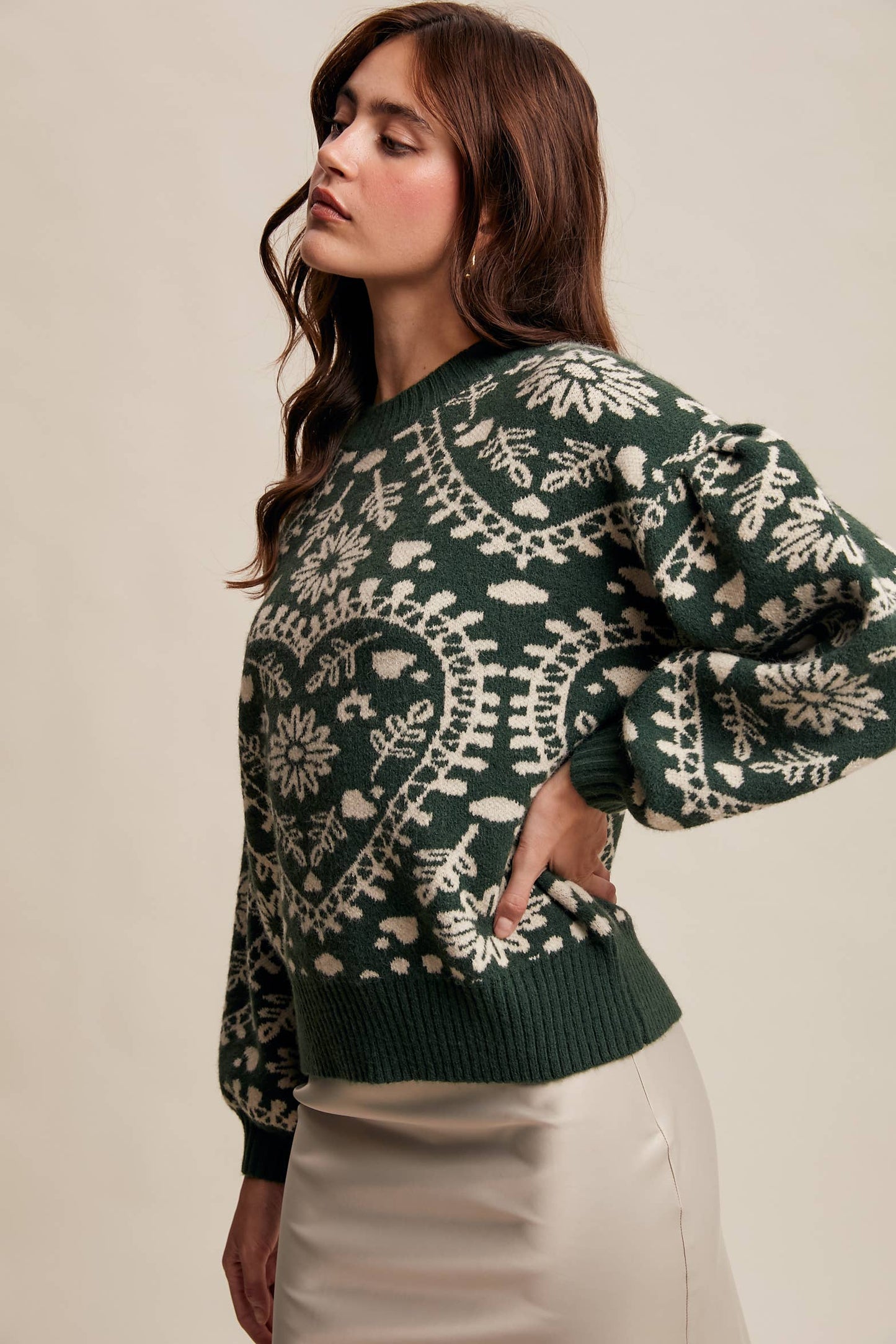 Jacquard Knit Sweater