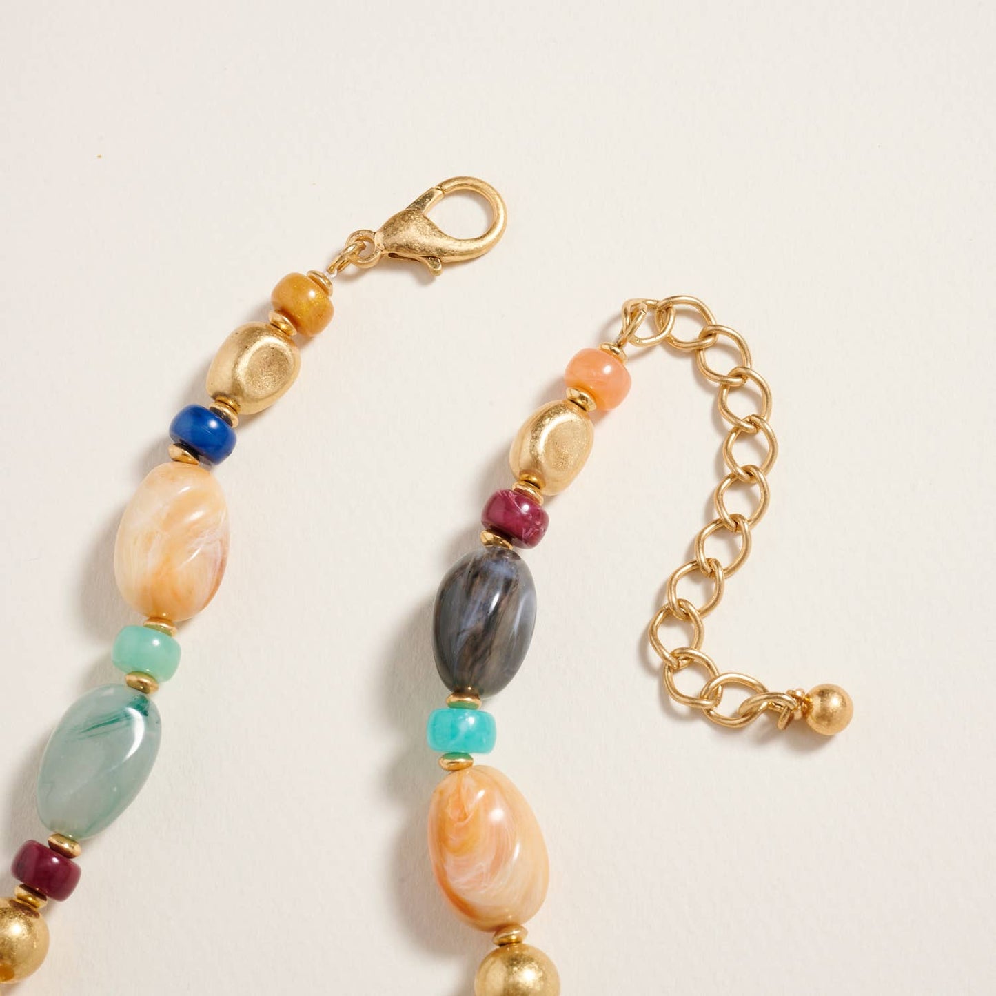 18 Inch Natural Mixed Marbled Ombre Necklace