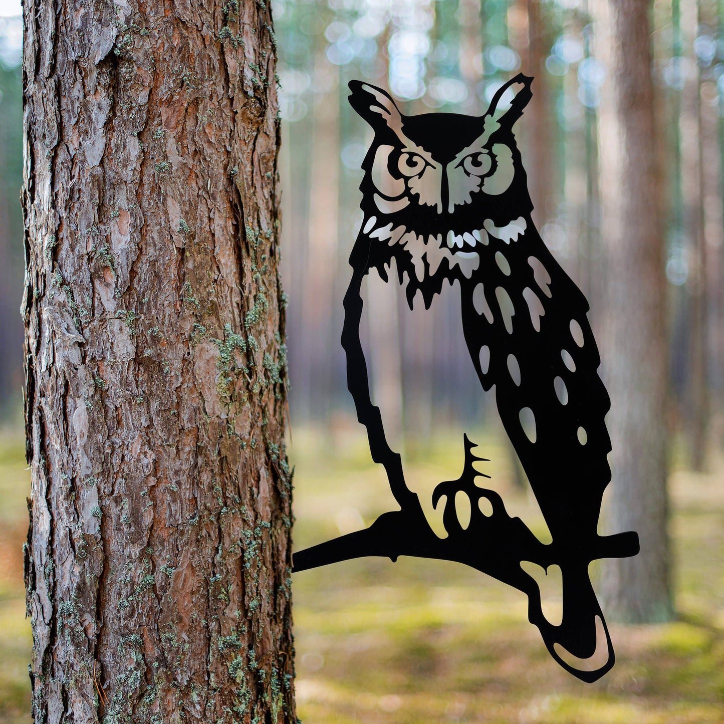 Owl Metal Outdoor Art