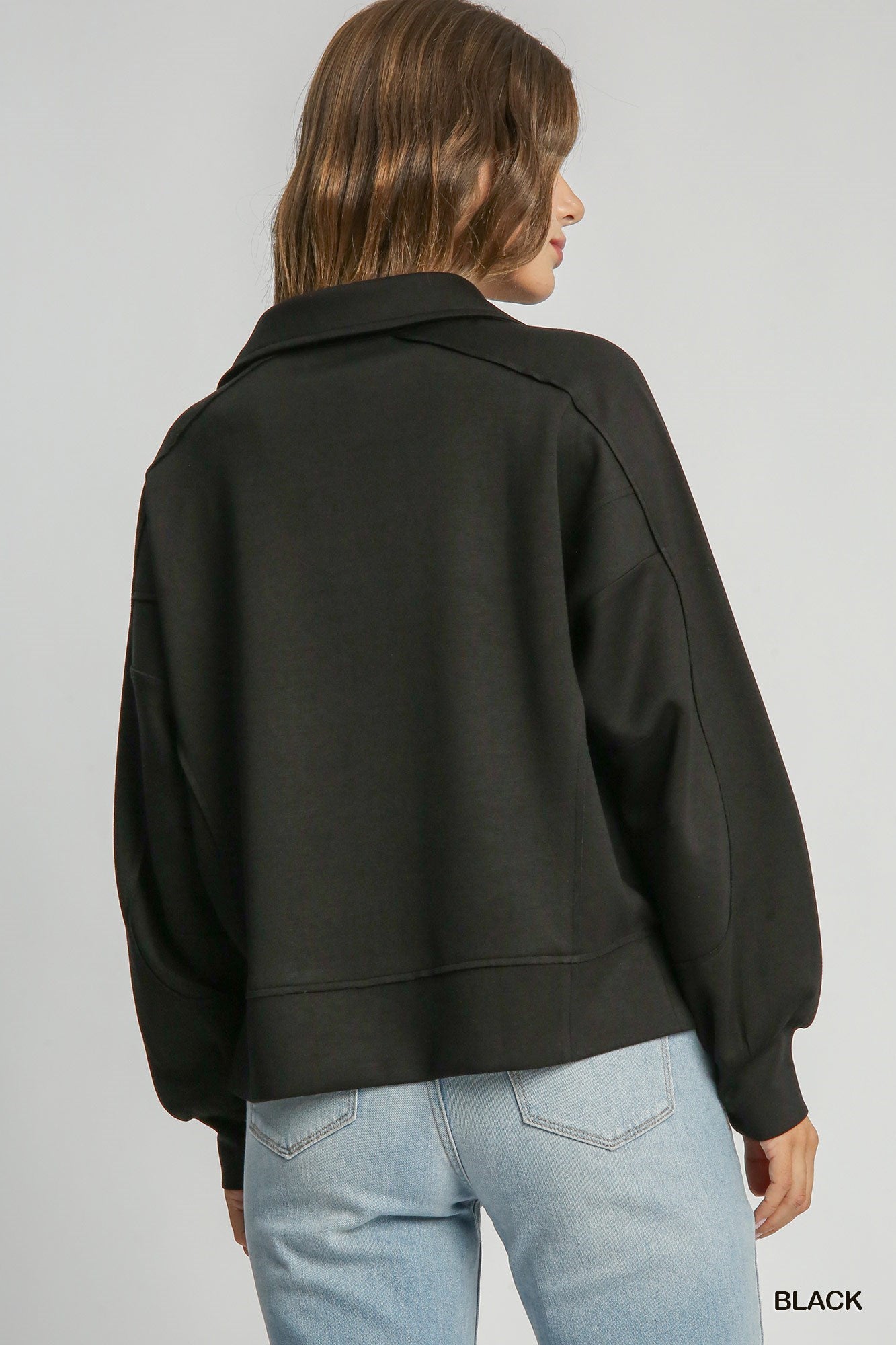 Luxe Knit Split Neck Pullover Top