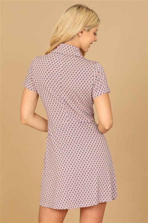 Short Sleeve Button Down Dress