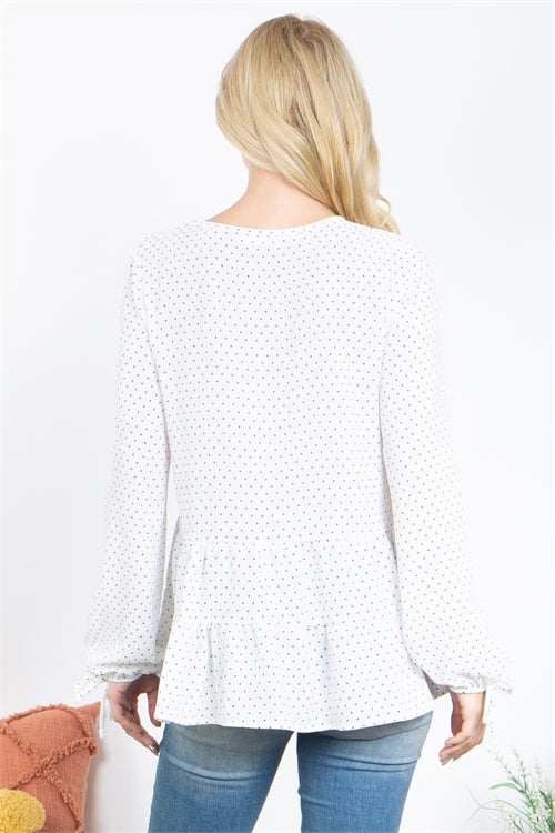 Polka Dot Long Sleeve Top