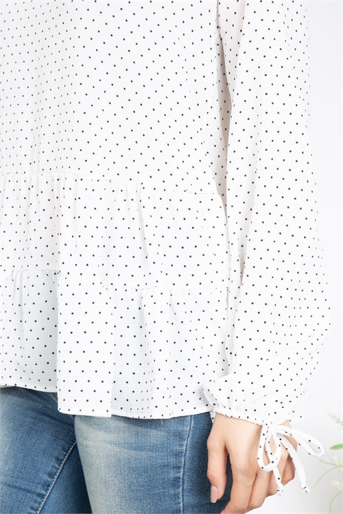 Polka Dot Long Sleeve Top