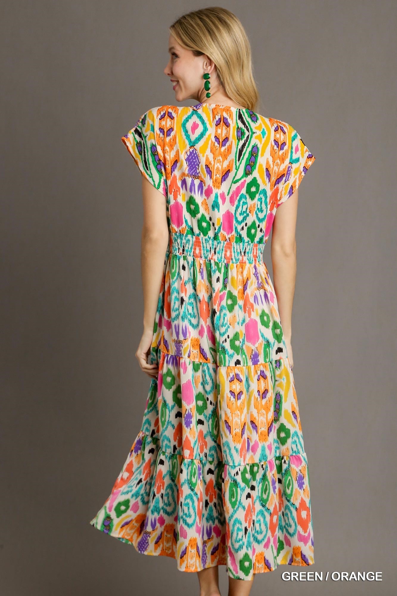 Abstract Print Maxi Dress