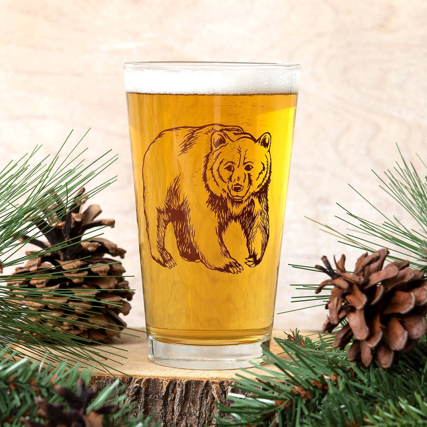 Grizzly Bear Pint Glass