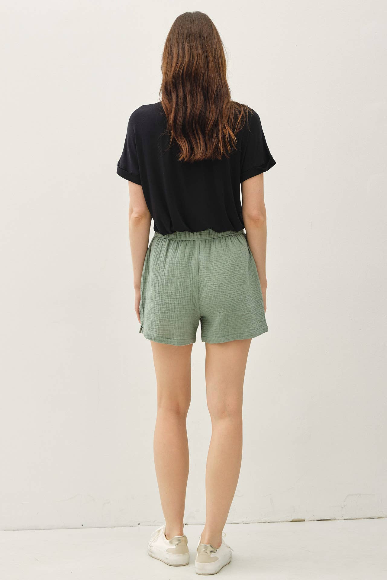CLASSIC CUT COTTON GAUZE SHORTS