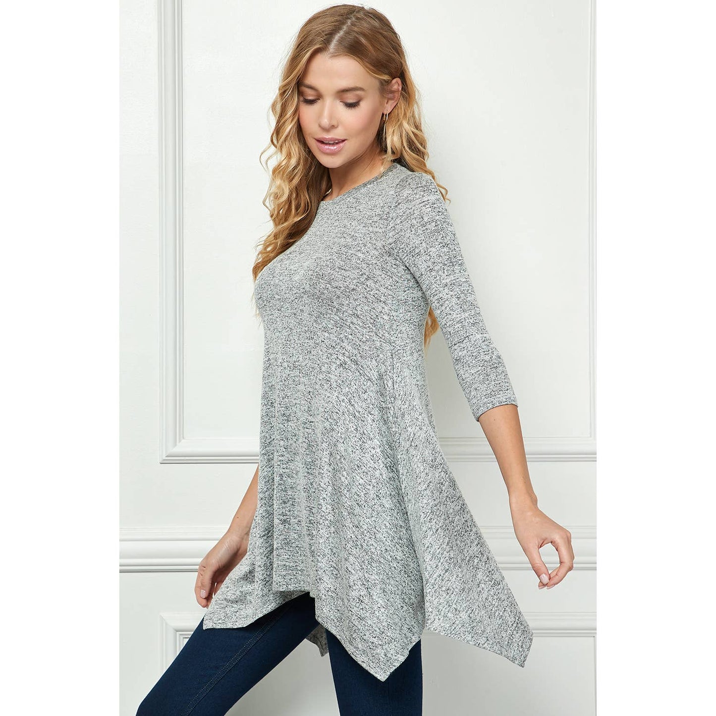Asymmetrical Hem Tunic Top