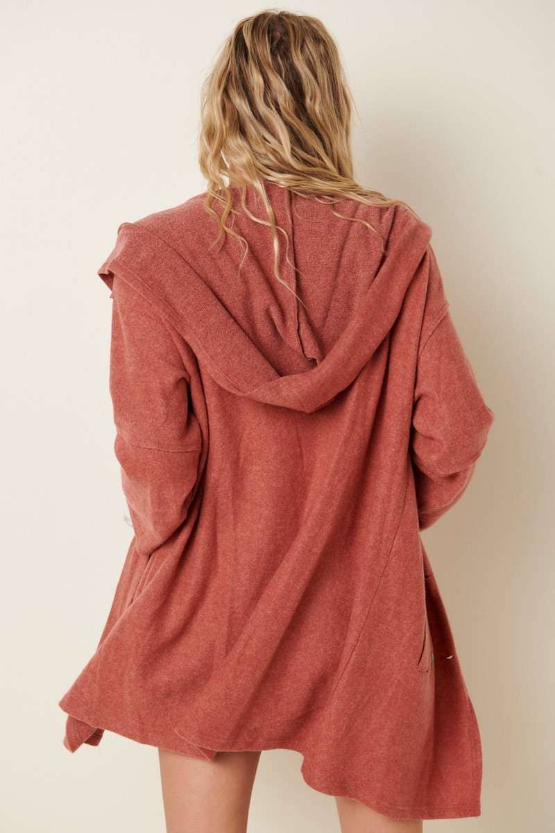 Hooded Double Breast Lightweight Jacket