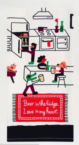 Beer in the Fridge Dish Towel