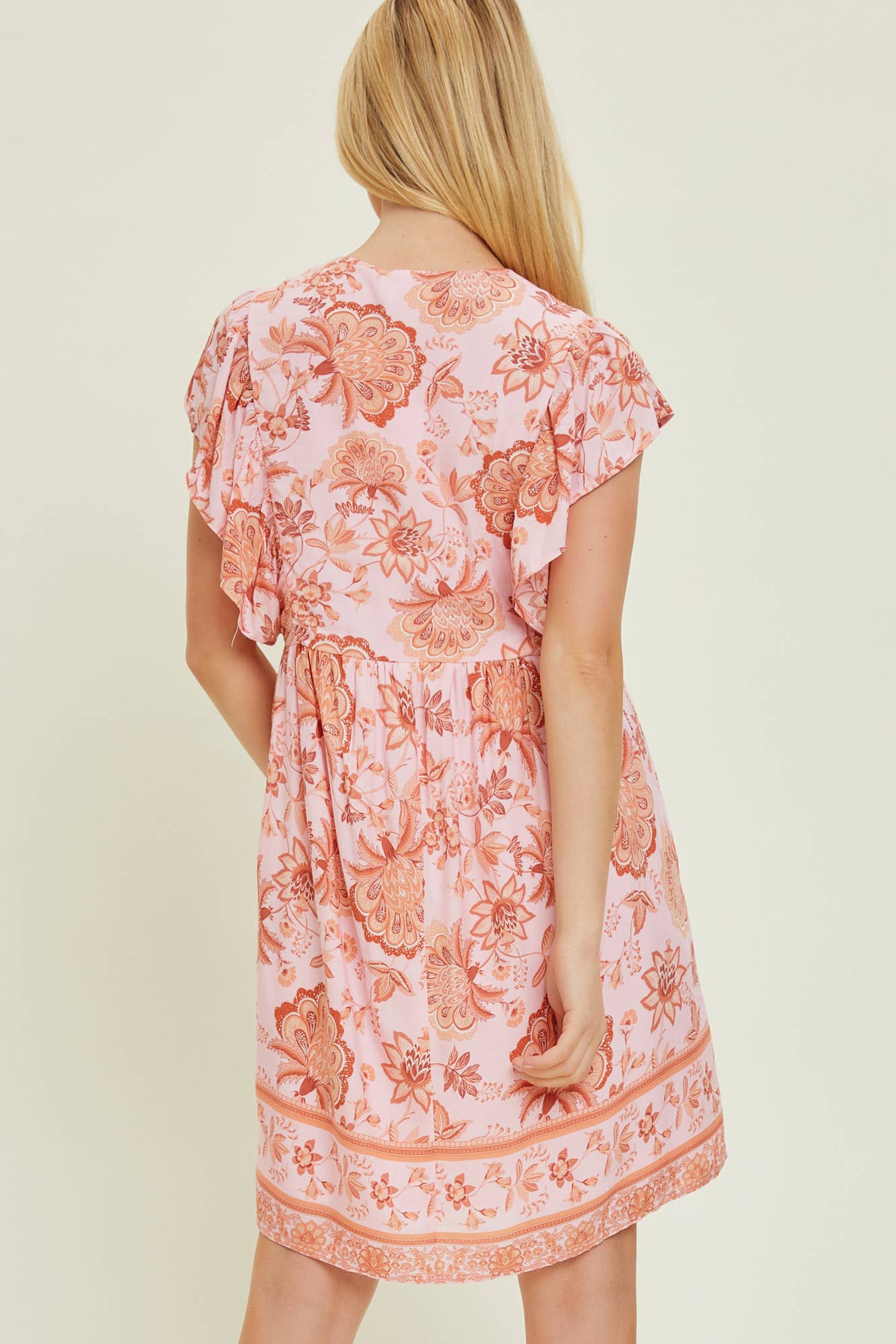 RUFFLE SLEEVE DRESS