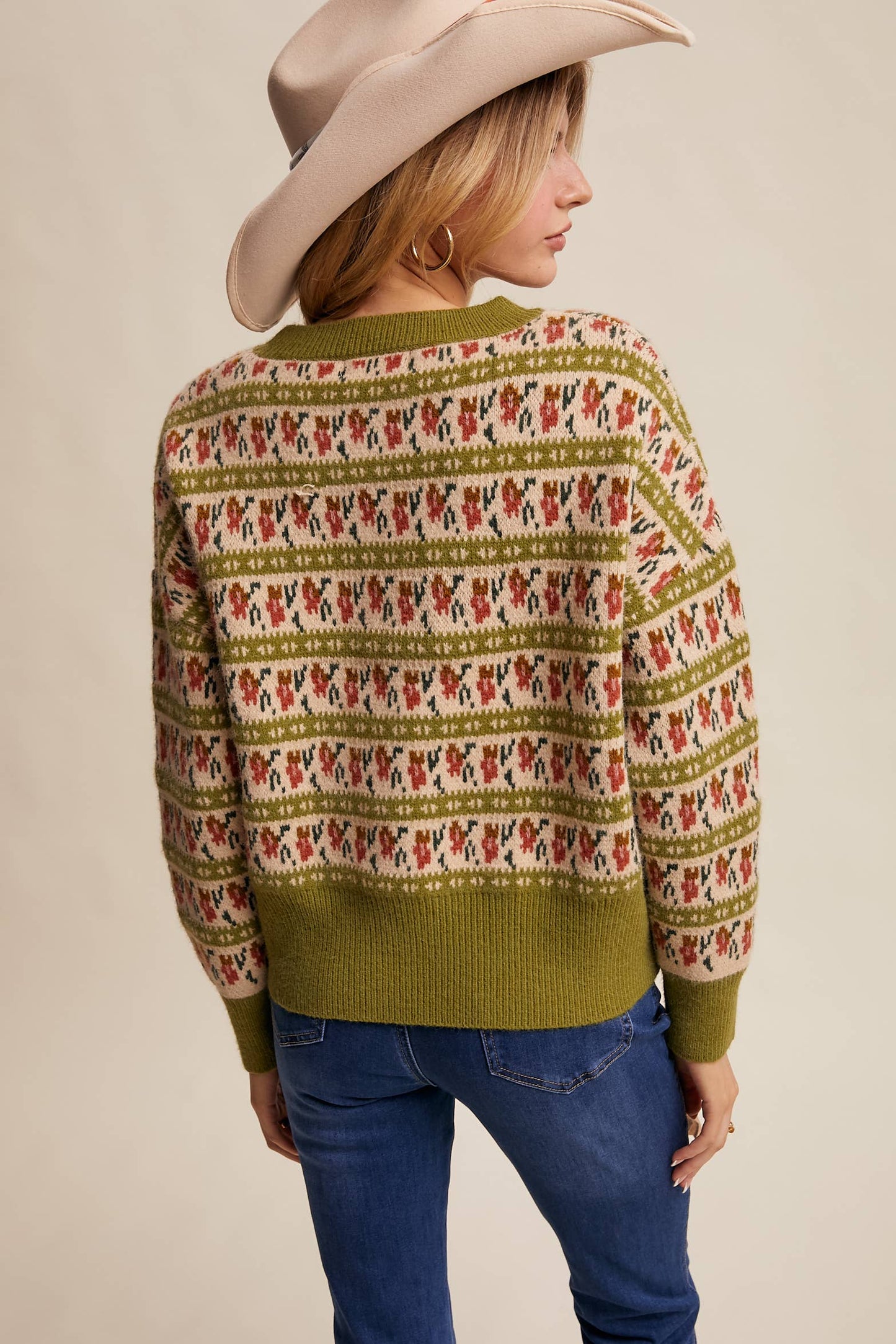 Jacquard Knit Sweater