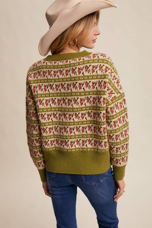 Jacquard Knit Sweater