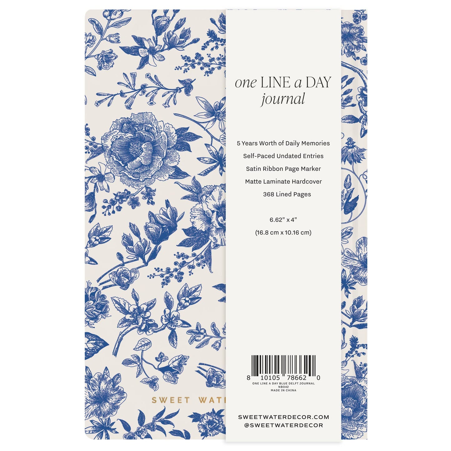 *NEW* Blue Delft One Line A Day Fabric Journal