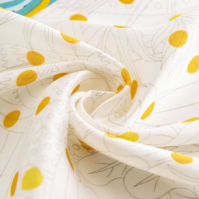 Romantic Floral Square Scarf