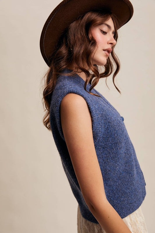 Cozy Knit Button Vest