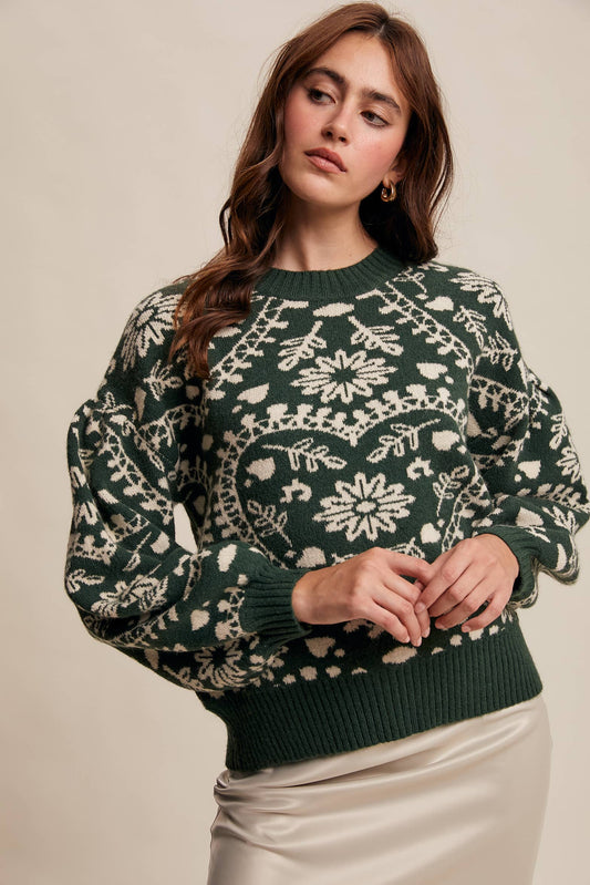 Jacquard Knit Sweater