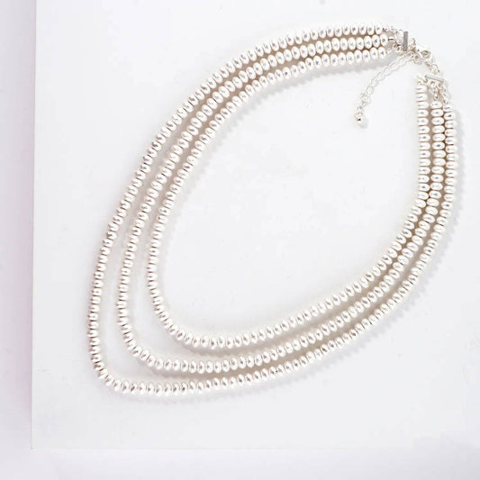 Metallic Beads Layered Necklace
