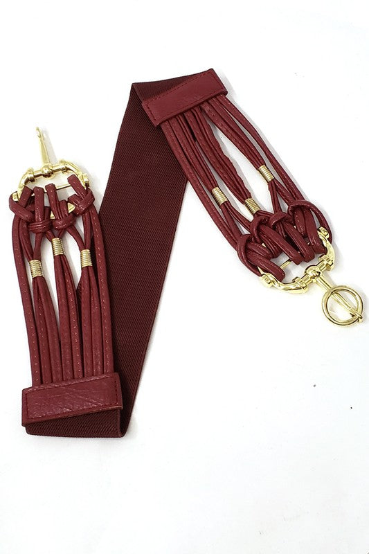 Strappy Metal Hook Elastic Belt