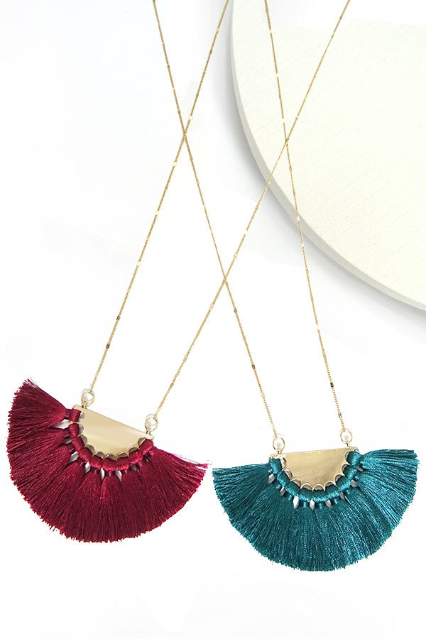 Cresent Tassel Pendant