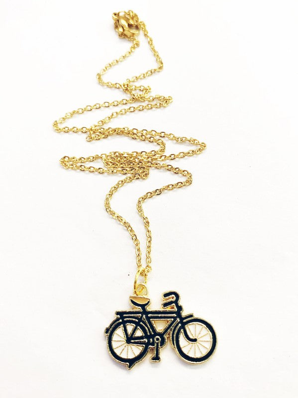 Enamel Bicycle Pendant