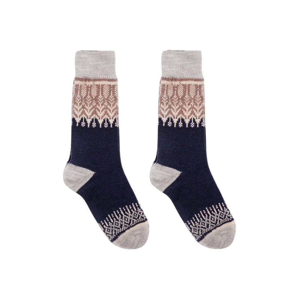 Nordic Socks Merino Wool in Faire Isle YULE