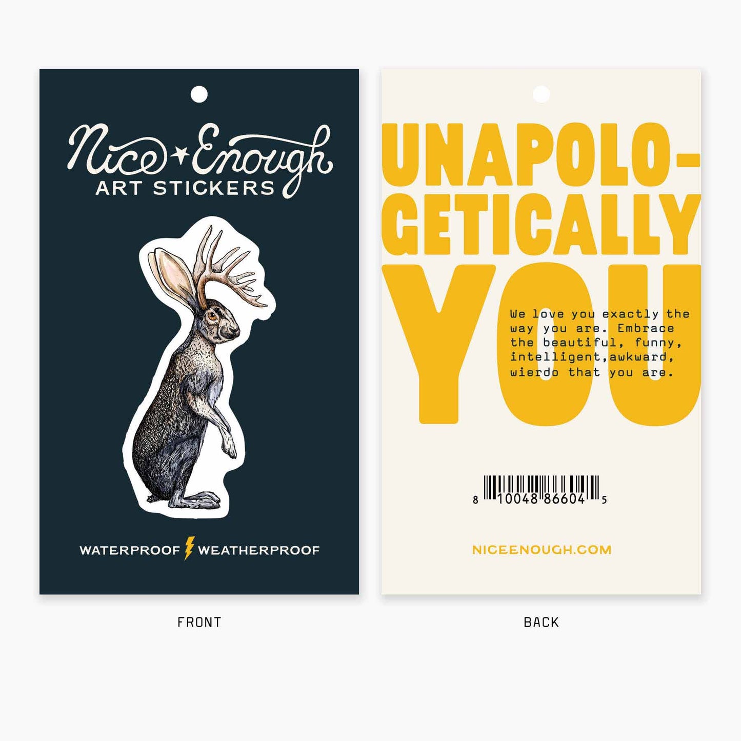 Jackalope - 3" Art Sticker