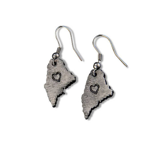 State of Maine Pewter Earrings