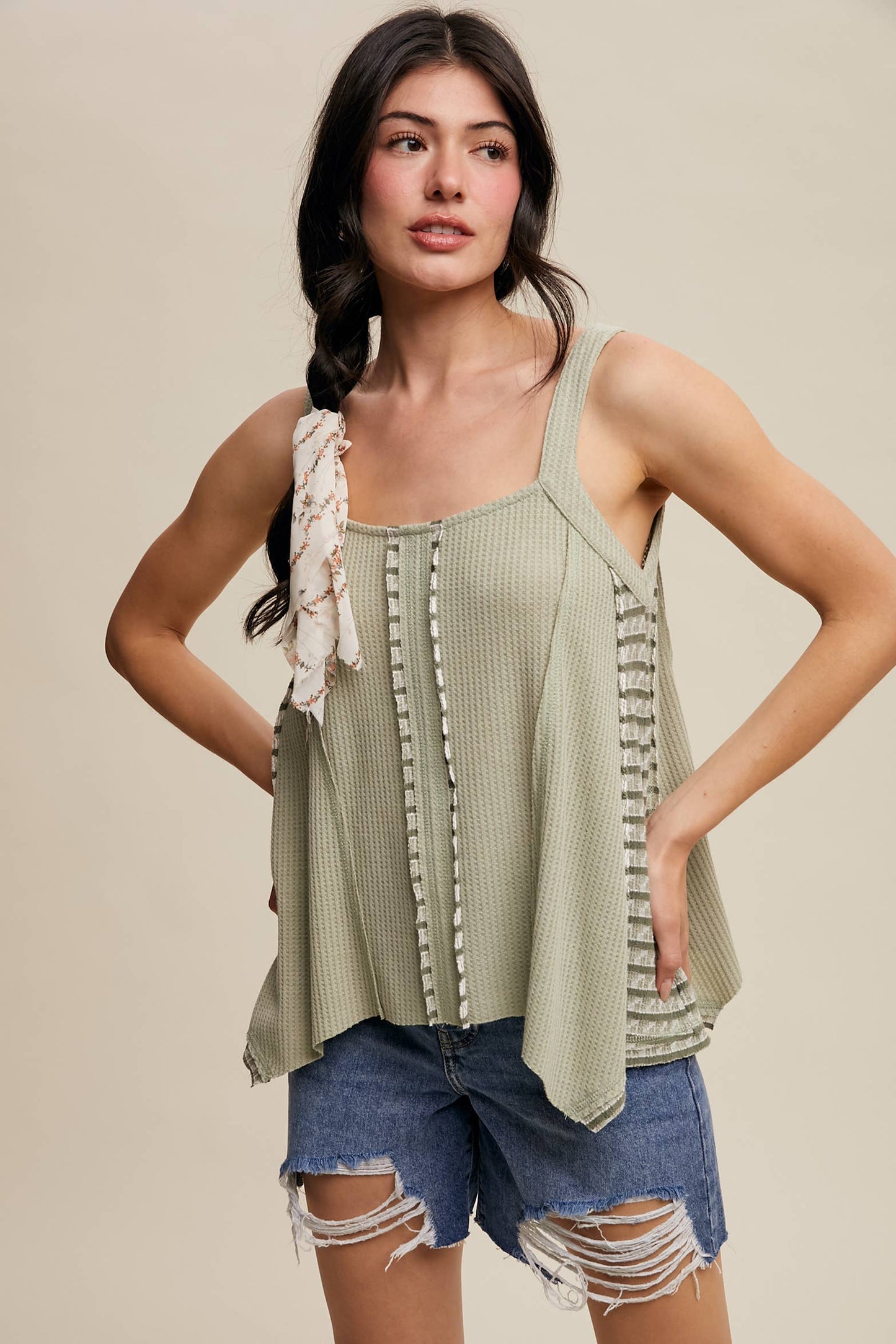 Boho-Inspired Textured Tank Top