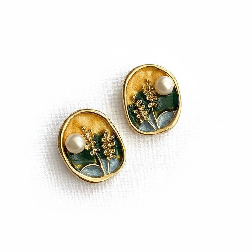 Artistic Vintage Pearl Drop Earrings